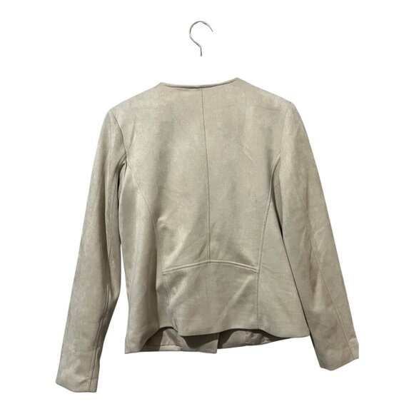 Apt. 9 Earthmover Faux Suede Moto Jacket Blazer Women's Size Medium - Picture 2 of 6